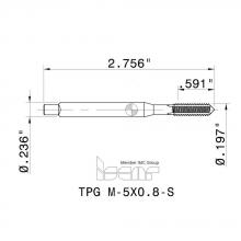 Iscar 4445149 - TPG M-5X0.8-S HEST